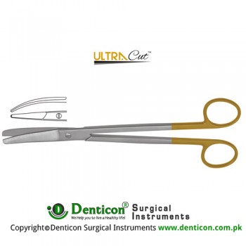 UltraCut™ TC Parametrium Hysterectomy Scissor Curved Stainless Steel, 23 cm - 9"